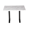 Bolero Pre-Drilled Rectangular Table Top Marble Effect 700mm - DT447 Stone Effect Table Tops Bolero   