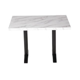 Bolero Pre-Drilled Rectangular Table Top Marble Effect 700mm - DT447 Stone Effect Table Tops Bolero   