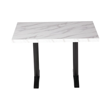 Bolero Pre-Drilled Rectangular Table Top Marble Effect 700mm - DT447 Stone Effect Table Tops Bolero   