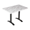 Bolero Pre-Drilled Rectangular Table Top Marble Effect 700mm - DT447 Stone Effect Table Tops Bolero   