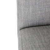 Bolero Chiswick Dining Chairs Charcoal Grey (Pack of 2) - DT696 Upholstered Dining Chairs Bolero   