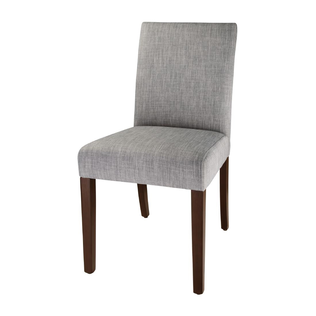 Bolero Chiswick Dining Chairs Charcoal Grey (Pack of 2) - DT696 Upholstered Dining Chairs Bolero   