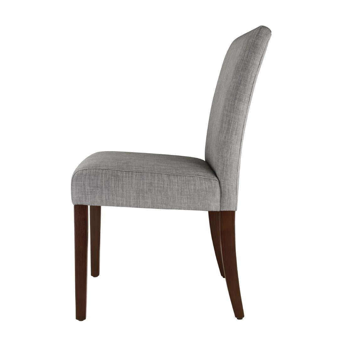 Bolero Chiswick Dining Chairs Charcoal Grey (Pack of 2) - DT696 Upholstered Dining Chairs Bolero   