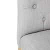 Bolero Chiswick Button Dining Chairs French Grey (Pack of 2) - DT698 Upholstered Dining Chairs Bolero   