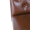 Bolero Chiswick Button Dining Chairs Tan Leather (Pack of 2) - DT699 Upholstered Dining Chairs Bolero   