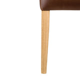 Bolero Chiswick Button Dining Chairs Tan Leather (Pack of 2) - DT699 Upholstered Dining Chairs Bolero   