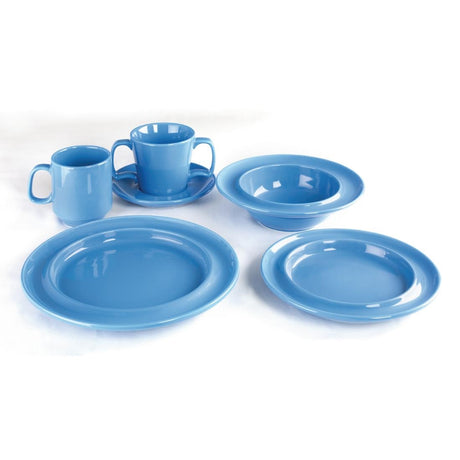 Olympia Heritage Raised Rim Plates Blue 203mm (Pack of 4) - DW140 Plates Olympia