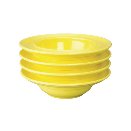 Olympia Heritage Raised Rim Bowls Yellow 205mm (Pack of 4) - DW148 Bowls Olympia