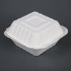 Fiesta Compostable Bagasse Burger Boxes with Side Ridges 153mm (Pack of 500) - DW246  Fiesta   