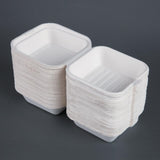 Fiesta Compostable Bagasse Burger Boxes with Bottom Ridges 157mm (Pack of 500) - DW247  Fiesta   