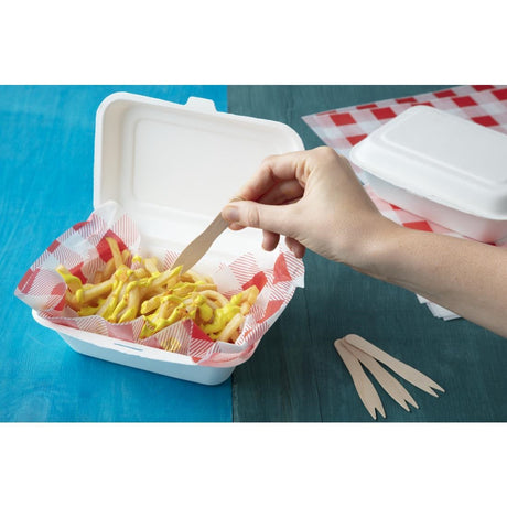 Fiesta Compostable Bagasse Hinged Food Containers 183mm (Pack of 250) - DW248  Fiesta   