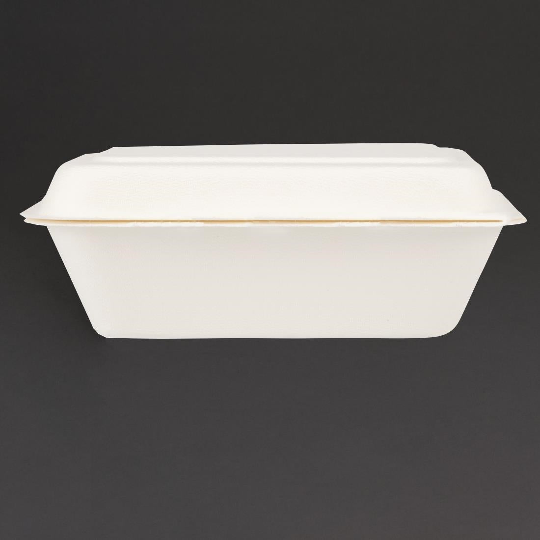 Fiesta Compostable Bagasse Hinged Food Containers 183mm (Pack of 250) - DW248  Fiesta   
