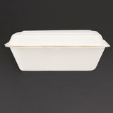 Fiesta Compostable Bagasse Hinged Food Containers 183mm (Pack of 250) - DW248  Fiesta   