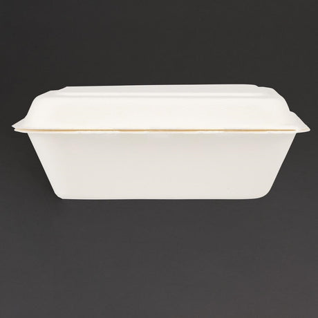 Fiesta Compostable Bagasse Hinged Food Containers 183mm (Pack of 250) - DW248  Fiesta   