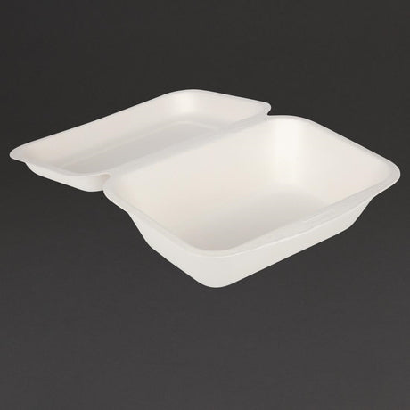 Fiesta Compostable Bagasse Hinged Food Containers 183mm (Pack of 250) - DW248  Fiesta   