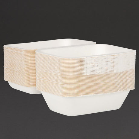 Fiesta Compostable Bagasse Hinged Food Containers 183mm (Pack of 250) - DW248  Fiesta   