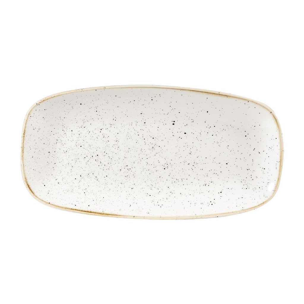 Churchill Stonecast Rectangular Plates Barley White 153 x 298mm - DW324 Plates Churchill