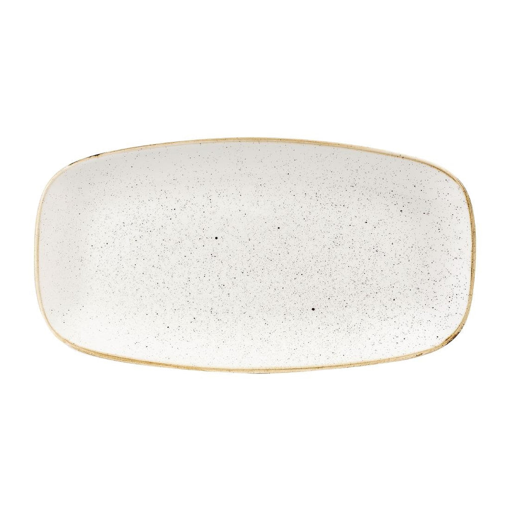Churchill Stonecast Rectangular Plates Barley White 127 x 269mm - DW326 Plates Churchill