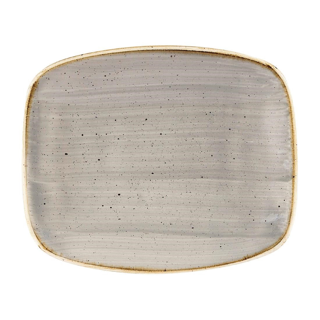 Churchill Stonecast Rectangular Plates Peppercorn Grey 157 x 237mm - DW334 Plates Churchill