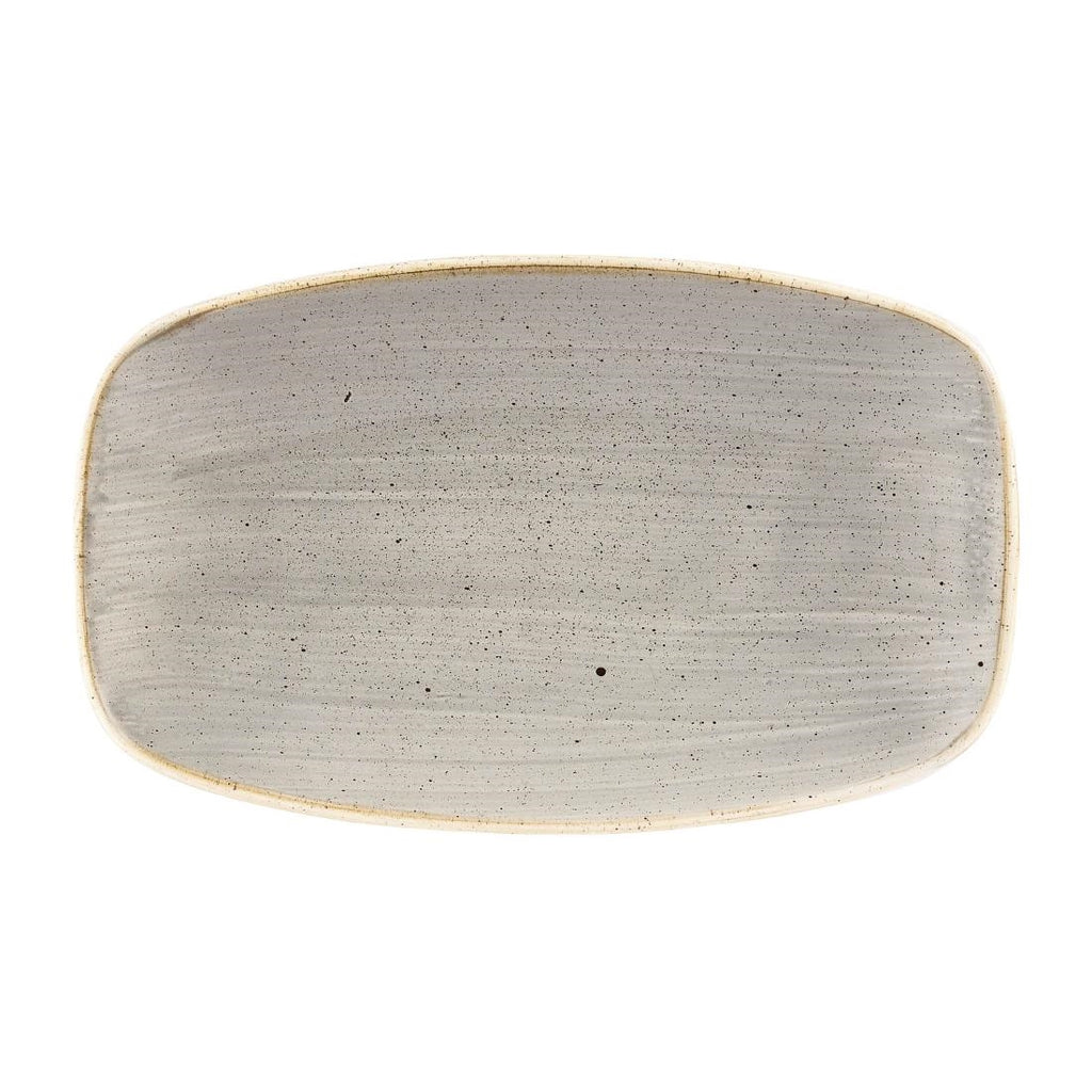 Churchill Stonecast Rectangular Plates Peppercorn Grey 121 x 200mm - DW336 Plates Churchill
