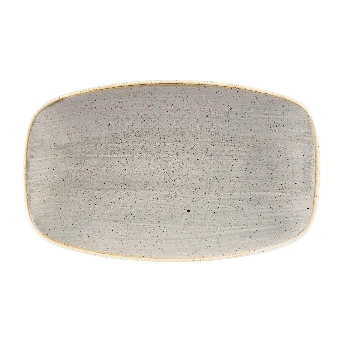 Churchill Stonecast Rectangular Plates Peppercorn Grey 121 x 200mm - DW336 Plates Churchill