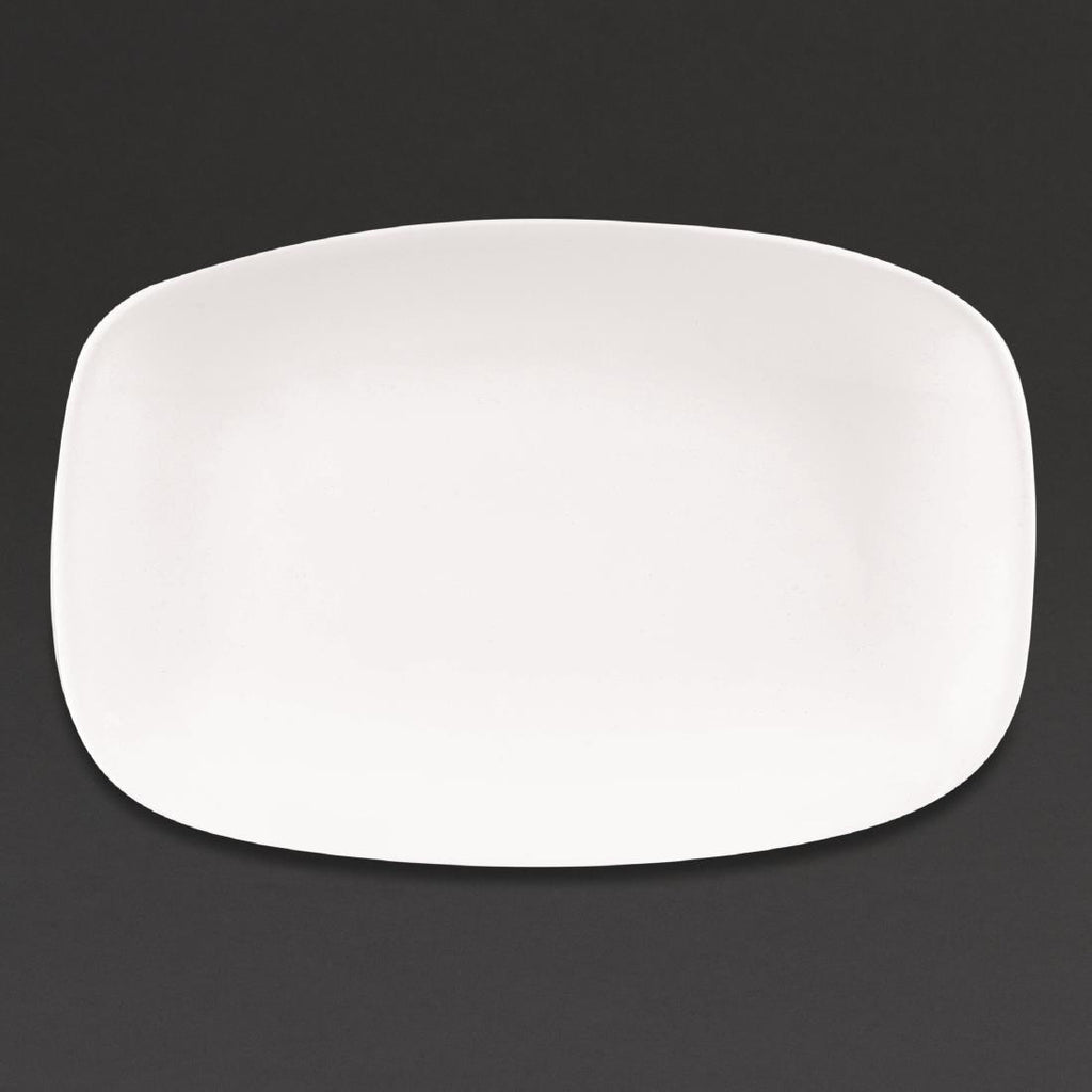Churchill X Squared Oblong Plates White 157 x 237mm (Pack of 12) - DW342 Plates Churchill