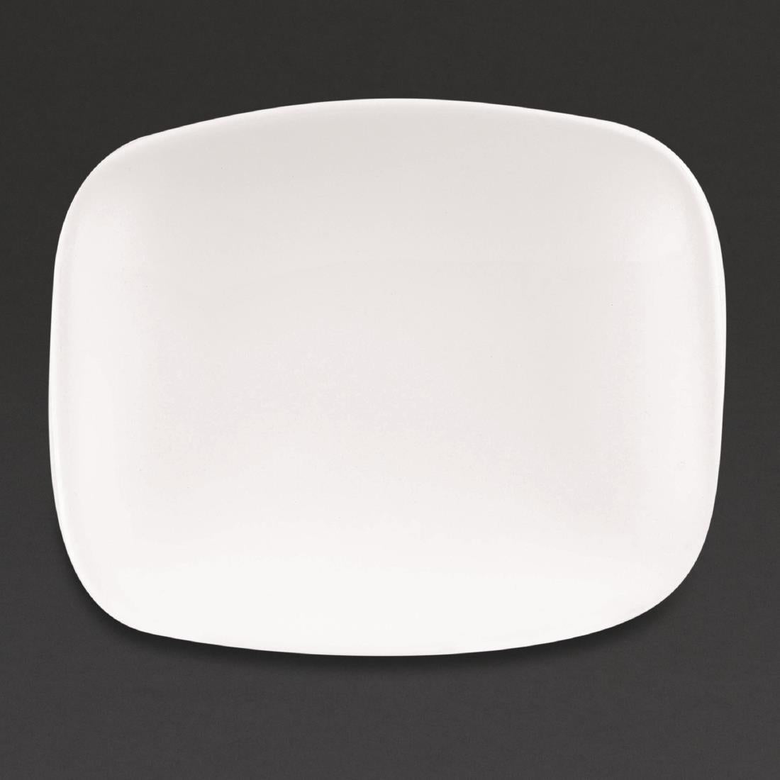 Churchill X Squared Oblong Plates White 126 x 154mm (Pack of 12) - DW343 Plates Churchill