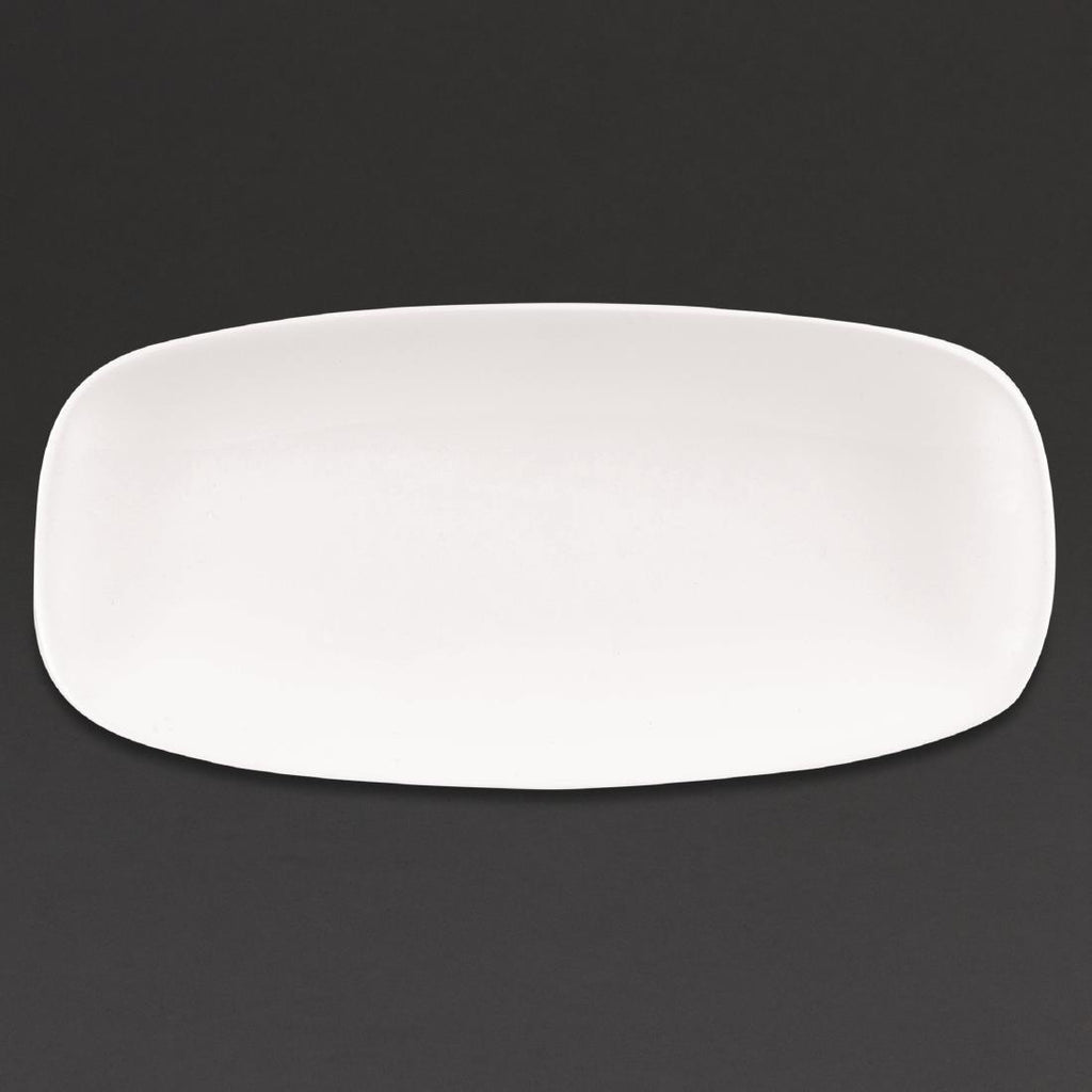 Churchill X Squared Oblong Plates White 127 x 269mm (Pack of 12) - DW344 Plates Churchill