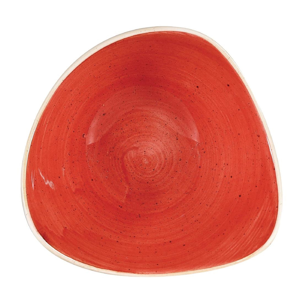 Churchill Stonecast Triangular Bowls Berry Red 153mm (Pack of 12) - DW366 Bowls Churchill