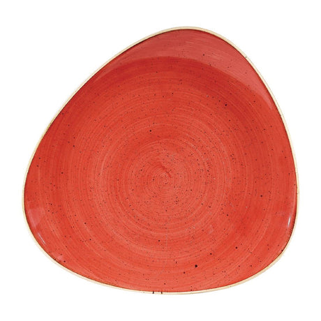 Churchill Stonecast Triangular Plates Berry Red 265mm (Pack of 12) - DW367 Plates Churchill