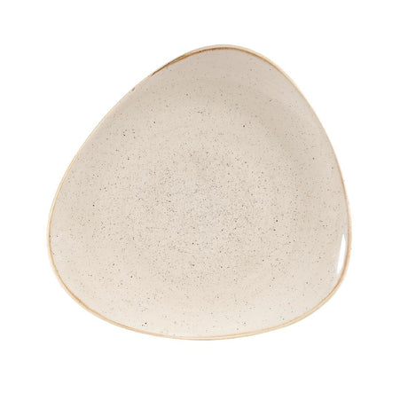 Churchill Stonecast Triangular Plates Nutmeg Cream 265mm (Pack of 12) - DW372 Plates Churchill