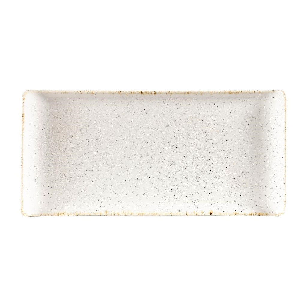 Churchill Stonecast Rectangular Plates Barley White 145 x 300mm - DW378 Plates Churchill