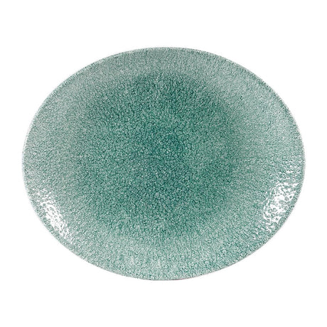 Churchill Studio Prints Raku Oval Coupe Plates Jade Green 317mm (Pack of 12) - DW407 Plates Churchill