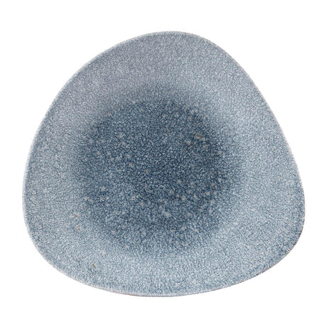 Churchill Studio Prints Raku Triangular Shallow Bowls Topaz Blue 278mm - DW413 Bowls Churchill