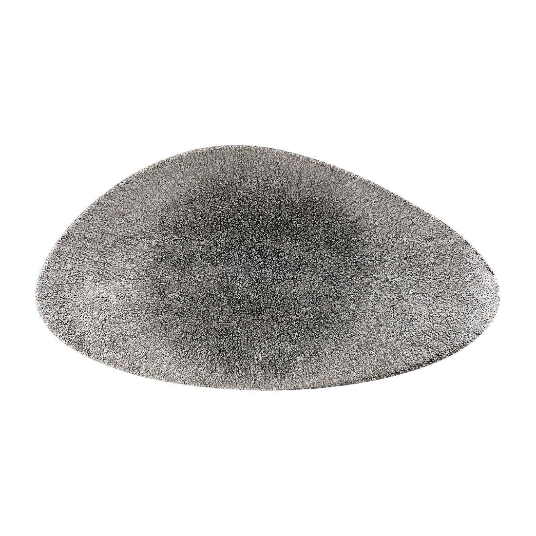 Churchill Studio Prints Raku Triangular Plates Quartz Black 350mm (Pack of 6) - DW414 Plates Churchill