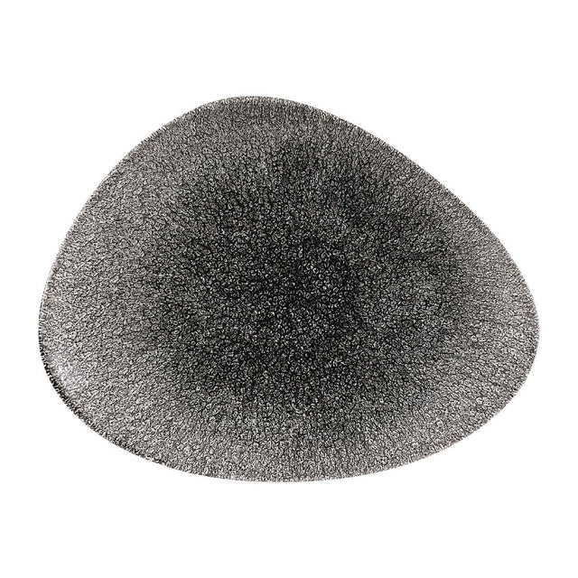 Churchill Studio Prints Raku Triangular Plates Quartz Black 260mm (Pack of 12) - DW416 Plates Churchill