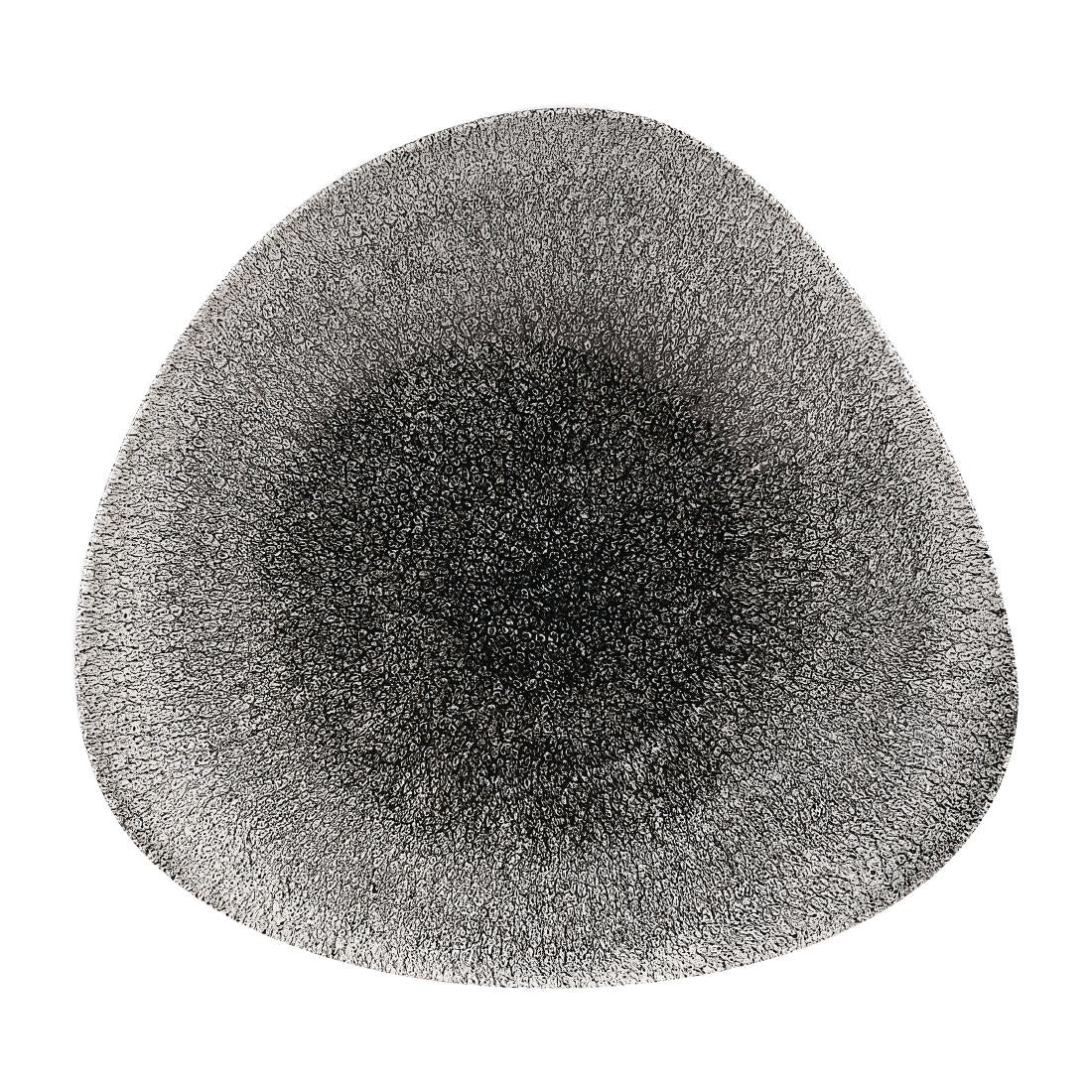 Churchill Studio Prints Raku Triangular Shallow Bowls Quartz Black 238mm - DW417 Bowls Churchill