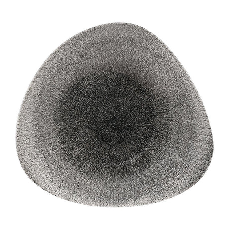 Churchill Studio Prints Raku Triangular Shallow Bowls Quartz Black 238mm - DW417 Bowls Churchill