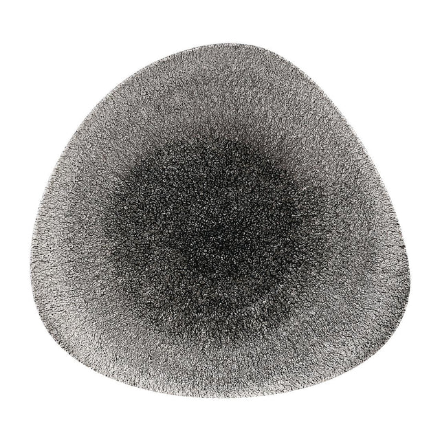 Churchill Studio Prints Raku Triangular Shallow Bowls Quartz Black 238mm - DW417 Bowls Churchill