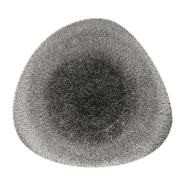 Churchill Studio Prints Raku Triangular Shallow Bowls Quartz Black 278mm - DW418 Bowls Churchill