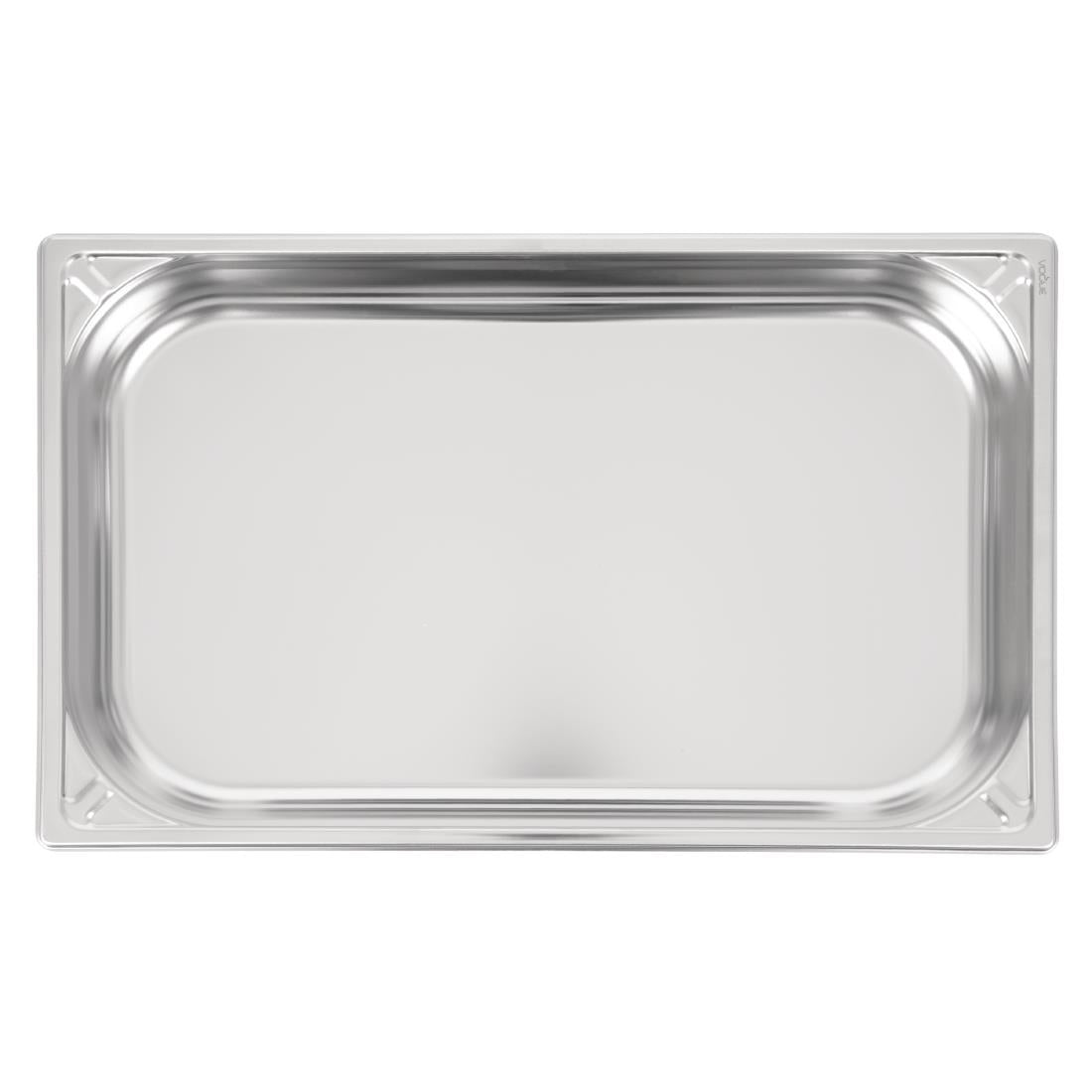 Vogue Heavy Duty Stainless Steel 1/1 Gastronorm Tray 65mm - DW433  Vogue   