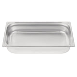 Vogue Heavy Duty Stainless Steel 1/1 Gastronorm Tray 100mm - DW434  Vogue   
