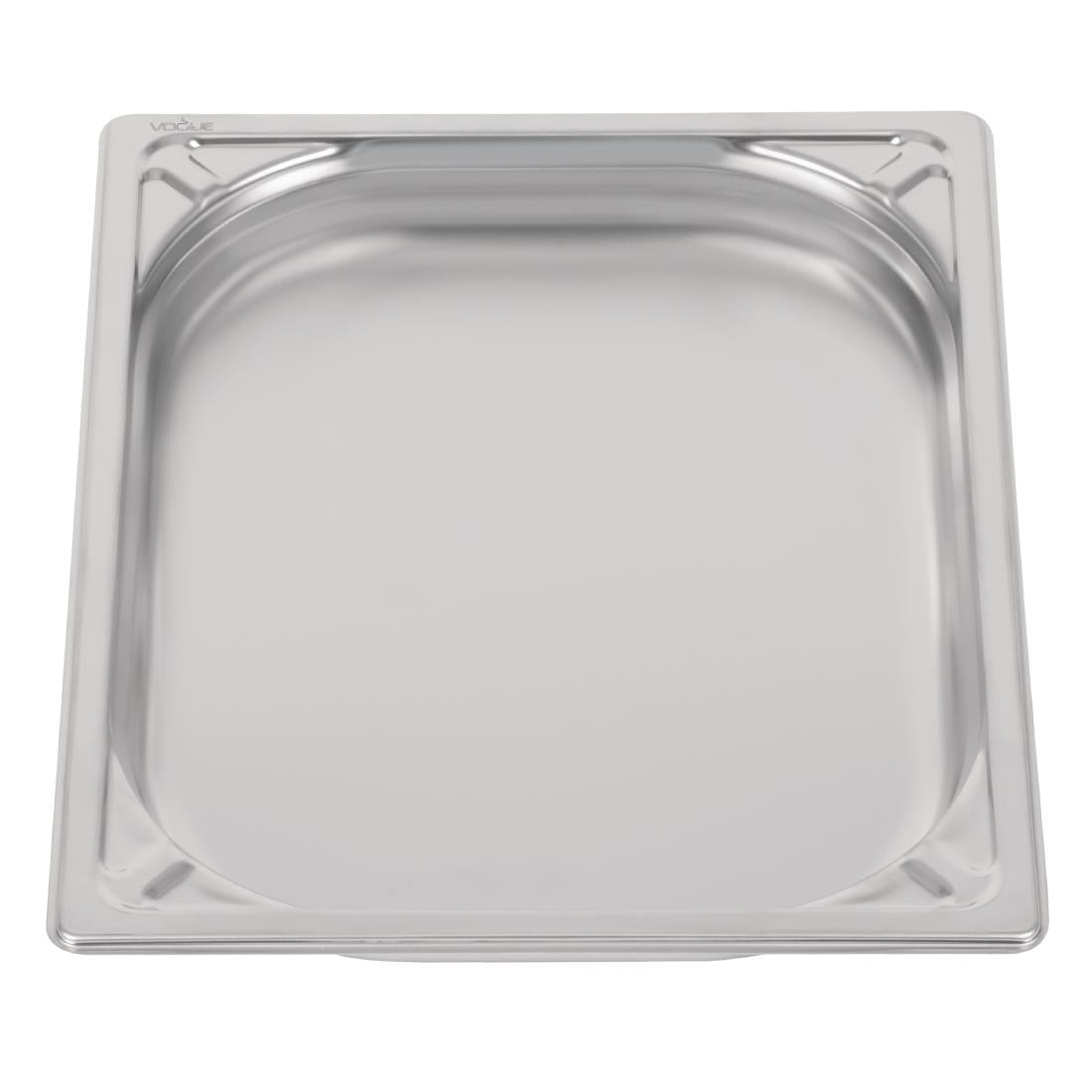 Vogue Heavy Duty Stainless Steel 1/2 Gastronorm Tray 40mm - DW437  Vogue   