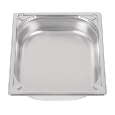 Vogue Heavy Duty Stainless Steel 1/2 Gastronorm Tray 65mm - DW438  Vogue   