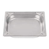 Vogue Heavy Duty Stainless Steel 1/2 Gastronorm Tray 65mm - DW438  Vogue   
