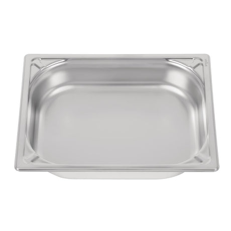 Vogue Heavy Duty Stainless Steel 1/2 Gastronorm Tray 65mm - DW438  Vogue   
