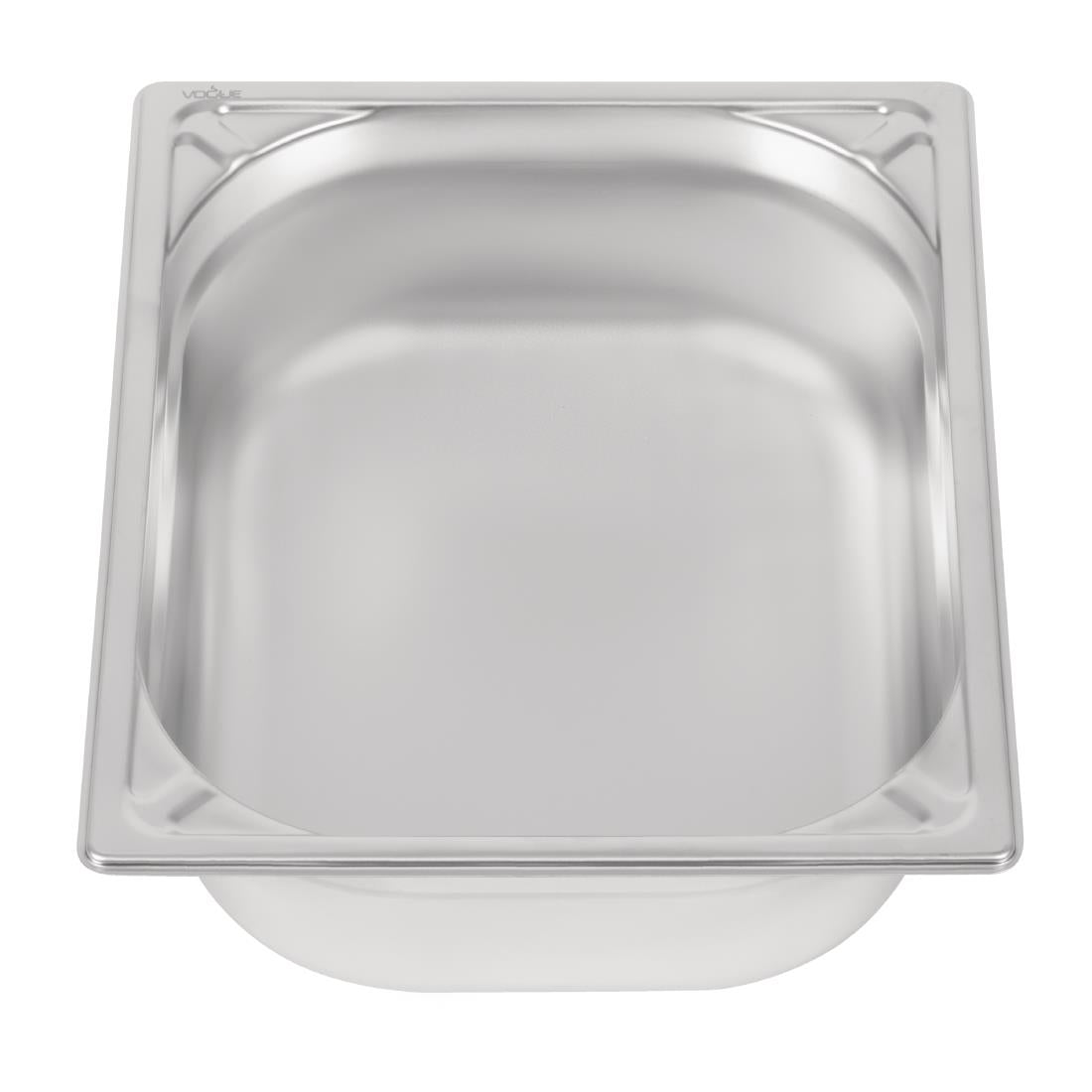 Vogue Heavy Duty Stainless Steel 1/2 Gastronorm Tray 100mm - DW439  Vogue   