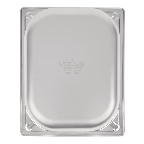 Vogue Heavy Duty Stainless Steel 1/2 Gastronorm Tray 100mm - DW439  Vogue   