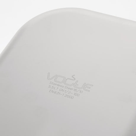 Vogue Heavy Duty Stainless Steel 1/2 Gastronorm Tray 100mm - DW439  Vogue   