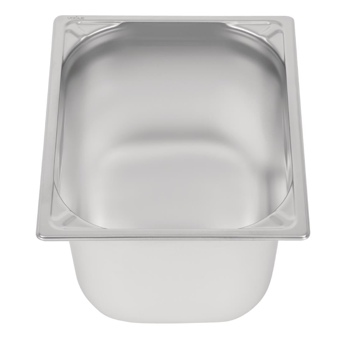 Vogue Heavy Duty Stainless Steel 1/2 Gastronorm Tray 200mm - DW441  Vogue   